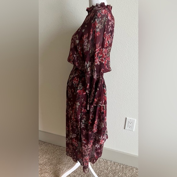 IRO Wine Red Long Sleeve Bell maxi dress - Picture 11 of 14